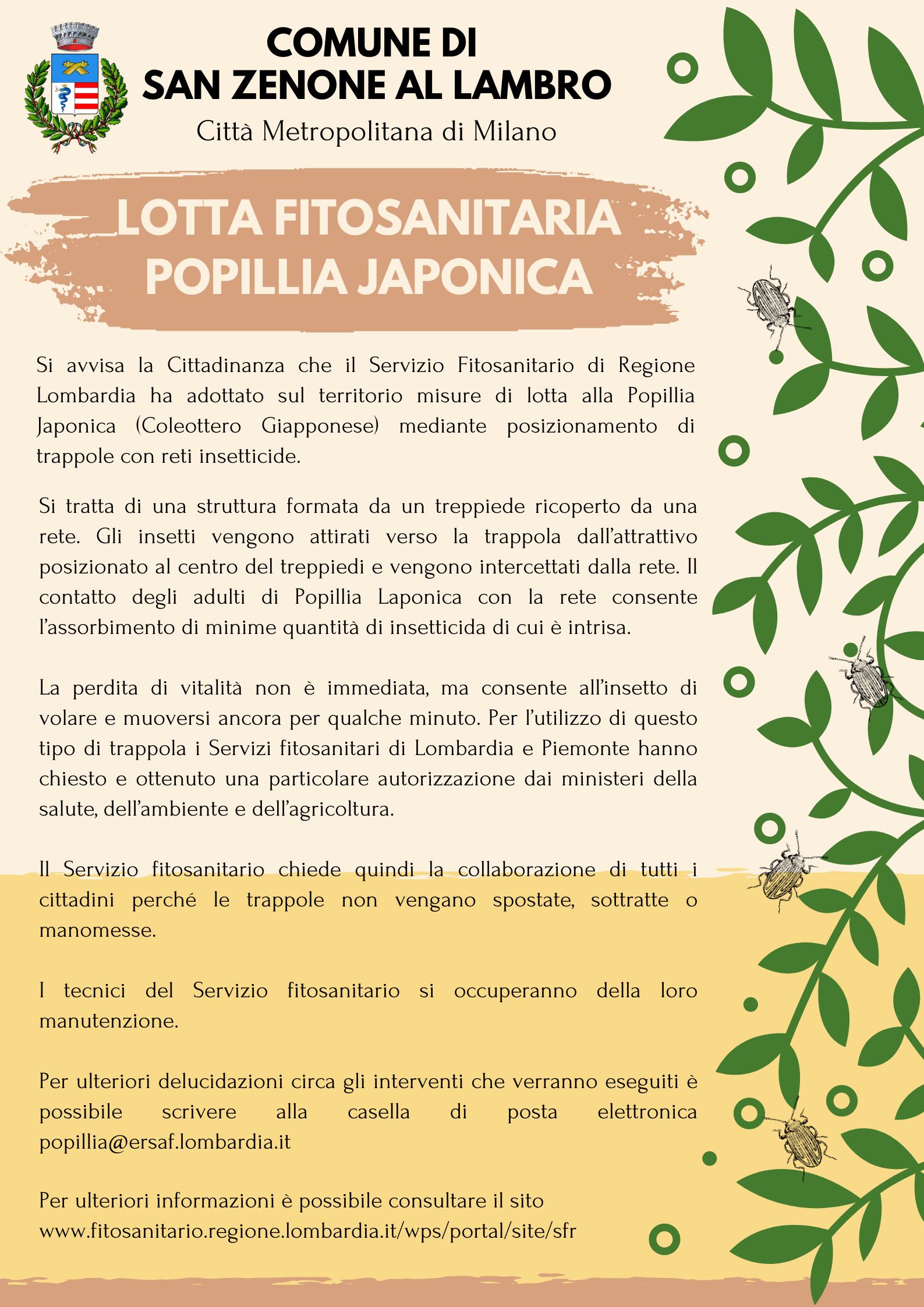 LOTTA FITOSANITARIA - Popillia Japonica